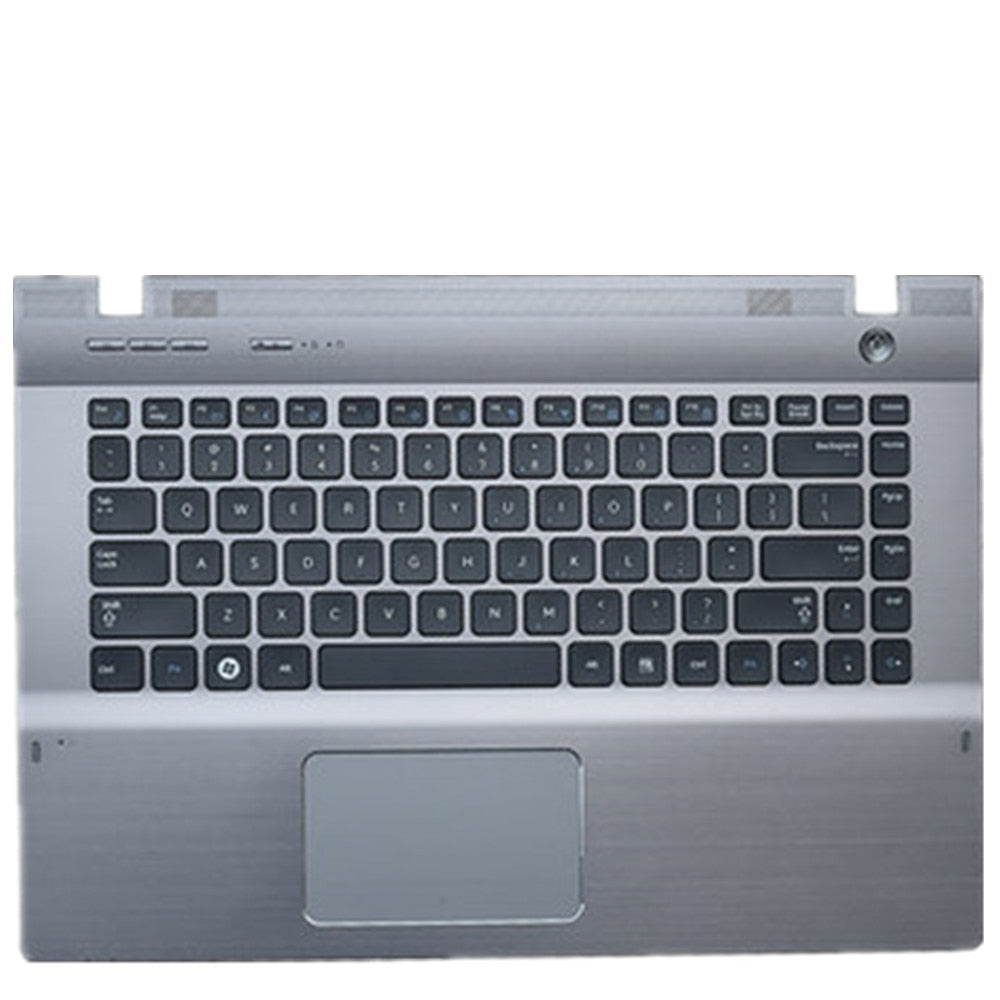 Laptop Upper Case Cover C Shell & Keyboard & Touchpad For Samsung NP-N140 N148 N143 N145 Silver US English Layout