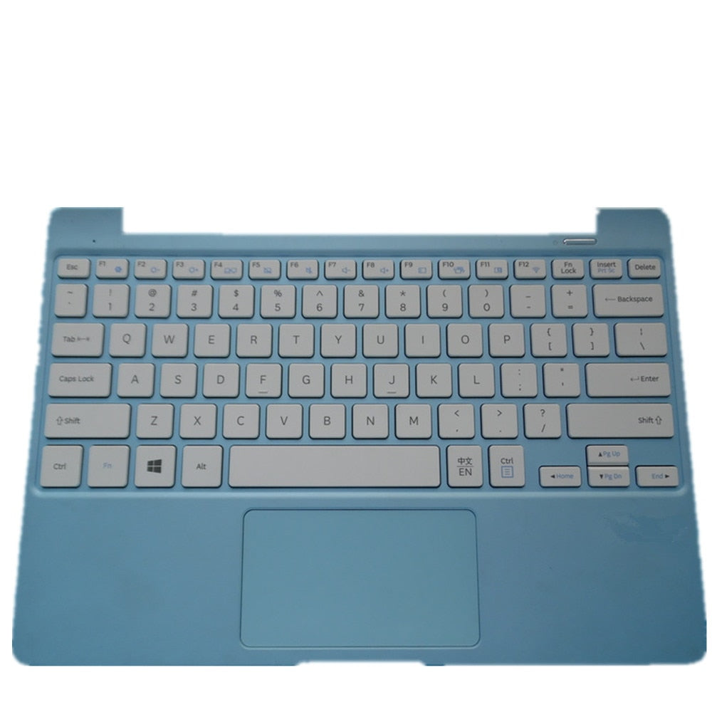 Laptop Upper Case Cover C Shell & Keyboard & Touchpad For Samsung NP-N130 NP-N135 Blue US English Layout