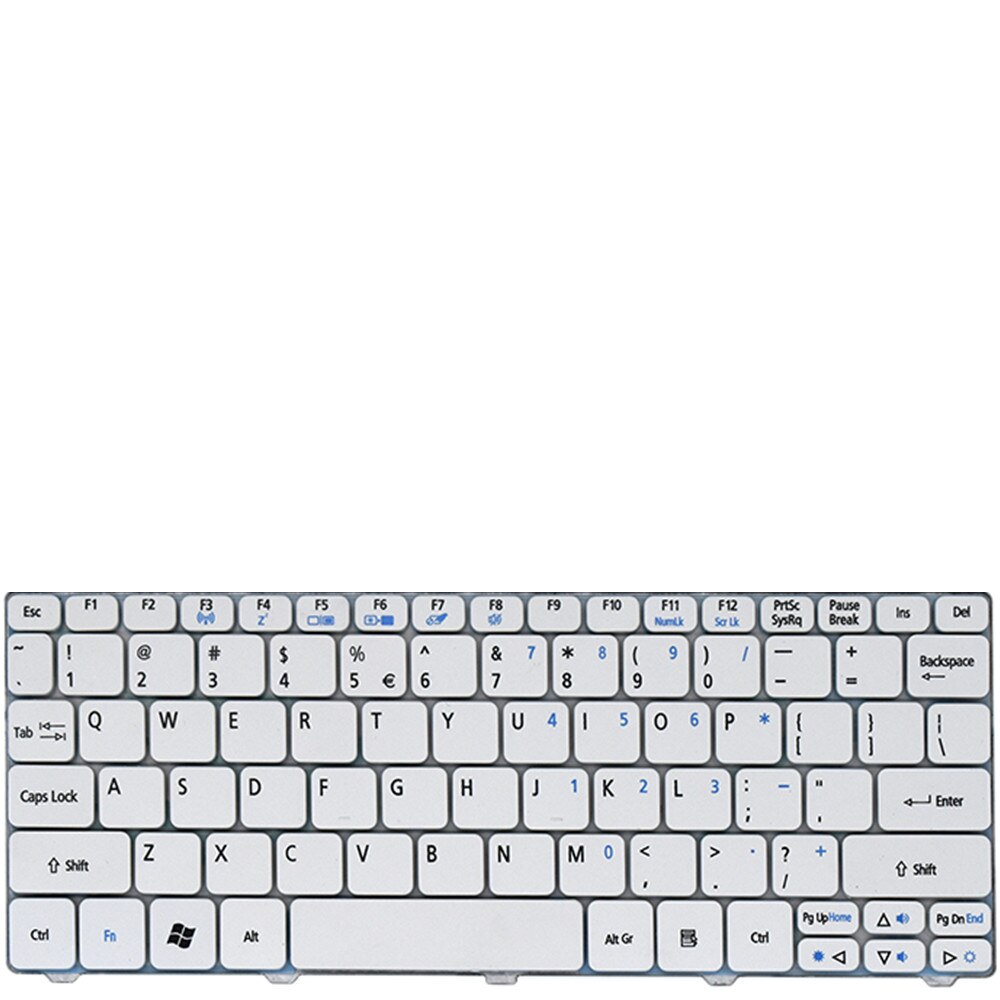 Laptop Keyboard For ACER For Aspire One D260 White US English Layout