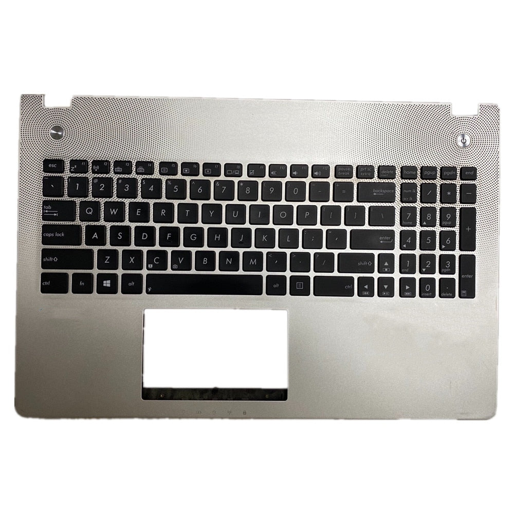 Laptop Upper Case Cover C Shell & Keyboard For ASUS G56 G56JK G56JR Silver US English Layout Big Enter Key Layout