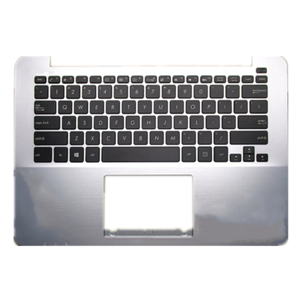 Laptop Upper Case Cover C Shell & Keyboard For ASUS F302 F302LA F302LJ Silver US English Layout Small Enter Key Layout