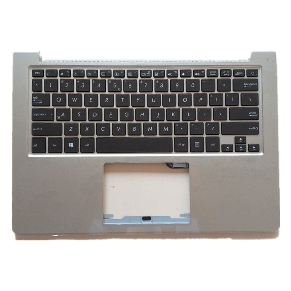 Laptop Upper Case Cover C Shell & Keyboard For ASUS U3000 U3000UA Silver US English Layout Small Enter Key Layout