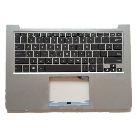 Laptop Upper Case Cover C Shell & Keyboard For ASUS U35 U35F U35JC Silver US English Layout Small Enter Key Layout