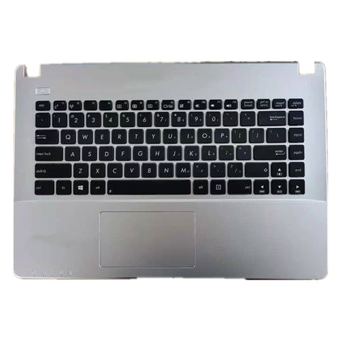 Laptop Upper Case Cover C Shell & Keyboard For ASUS W419 W419LD W419LJ Silver US English Layout Small Enter Key Layout
