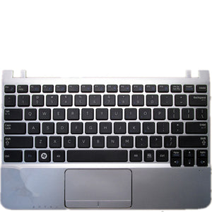 Laptop Upper Case Cover C Shell & Keyboard & Touchpad For Samsung NP-NC110 NC110P NC108 NC111 Silver US English Layout