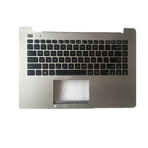 Laptop Upper Case Cover C Shell & Keyboard For ASUS A454 Silver US English Layout Small Enter Key Layout