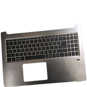 Laptop Upper Case Cover C Shell & Keyboard For ACER For Swift S40-20 Silver US English Layout