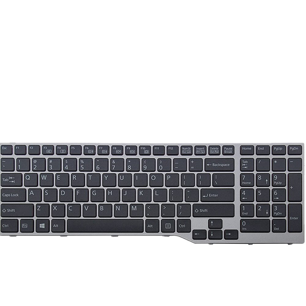 Laptop Keyboard For Fujitsu Lifebook E756 US UNITED STATES edition Colour Black 