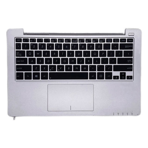 Laptop Upper Case Cover C Shell & Keyboard For ASUS X202 X202E Silver US English Layout Small Enter Key Layout