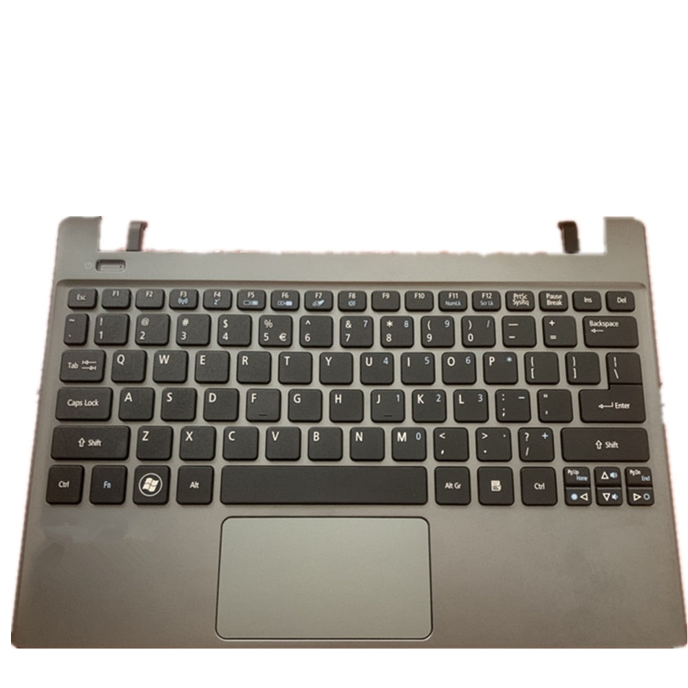 Laptop Upper Case Cover C Shell & Keyboard & Touchpad For ACER For Aspire V5-171 Silver US English Layout