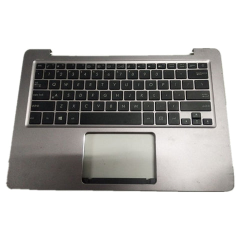 Laptop Upper Case Cover C Shell & Keyboard For ASUS U410 Silver US English Layout Small Enter Key Layout