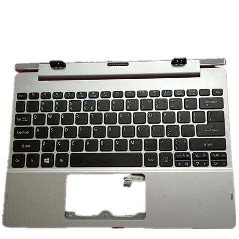 Laptop Upper Case Cover C Shell & Keyboard For ACER For Aspire Switch SW5-111 SW5-111P Silver US English Layout