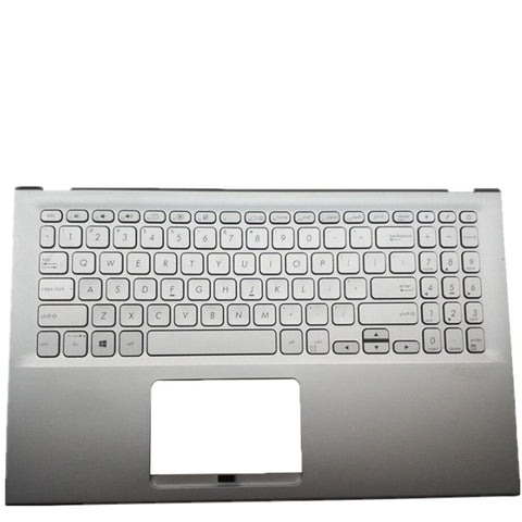 Laptop Upper Case Cover C Shell & Keyboard For ASUS For VivoBook 15 X512DA X512DK X512FA X512FB X512FJ X512FL X512JA X512JP X512UA X512UB X512UF Colour Silver US English Layout