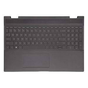 Laptop Upper Case Cover C Shell & Keyboard & Touchpad For HP Spectre 15-CH 15-ch000 x360 Black US English Layout Small Enter Key Layout