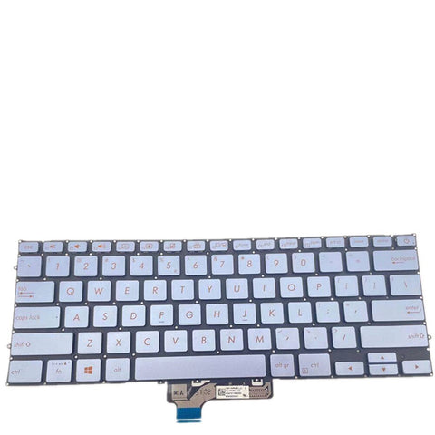 Laptop Keyboard For ASUS For ZenBook 14 UM431DA Colour Silver US United States Edition