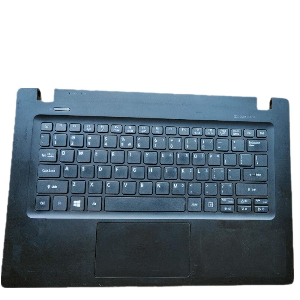 Laptop Upper Case Cover C Shell & Keyboard & Touchpad For ACER For Aspire V3-371 V3-371US Black US English Layout