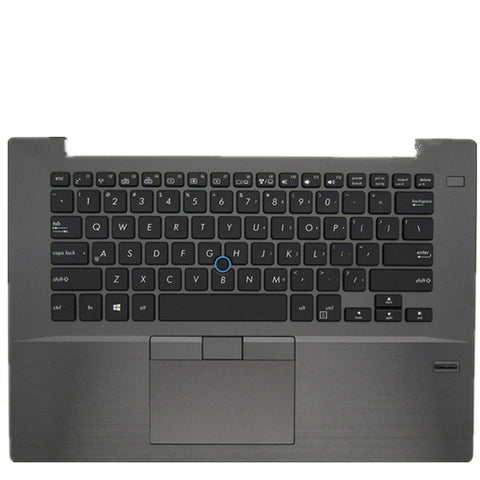 Laptop Upper Case Cover C Shell & Keyboard & Touchpad For ASUS For Pro Advanced BU403UA Colour Grey US English Layout