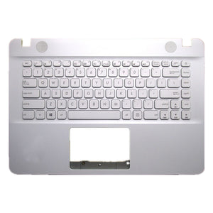 Laptop Upper Case Cover C Shell & Keyboard For ASUS R414 R414U R414UA R414UV White US English Layout Small Enter Key Layout