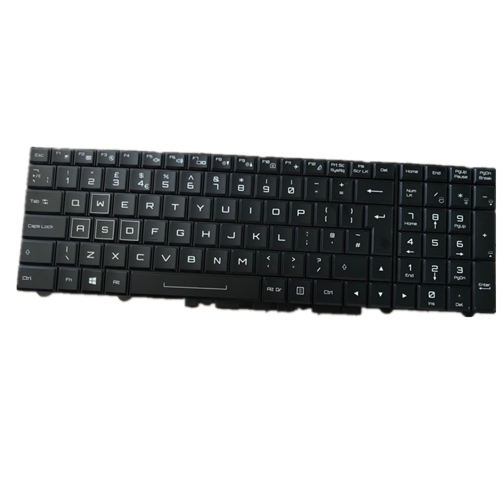 Laptop Keyboard For CLEVO P750 P750TM-G P750TM1-G Black UK United Kingdom Edition