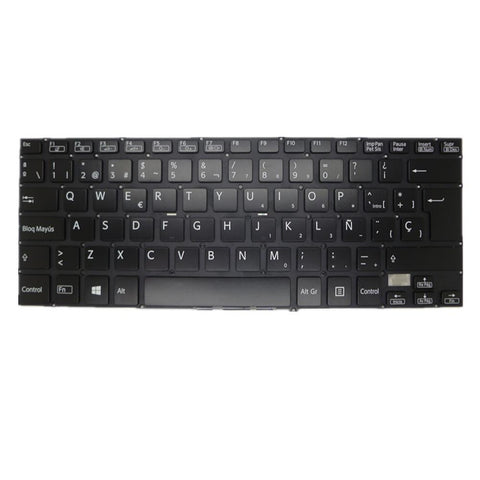 Laptop Keyboard For SONY SVE14 SVE14A SVE14A27CDH SVE14A27CDS SVE14A27CXH SVE14A290X SVE14A35CXH SVE14A37CDH SVE14A37CNH SVE14A37CXH SVE14A390S SVE14A15FA SVE14A15FDB SVE14A15FDH SVE14A15FDP  Colour Black SP Spanish Edition