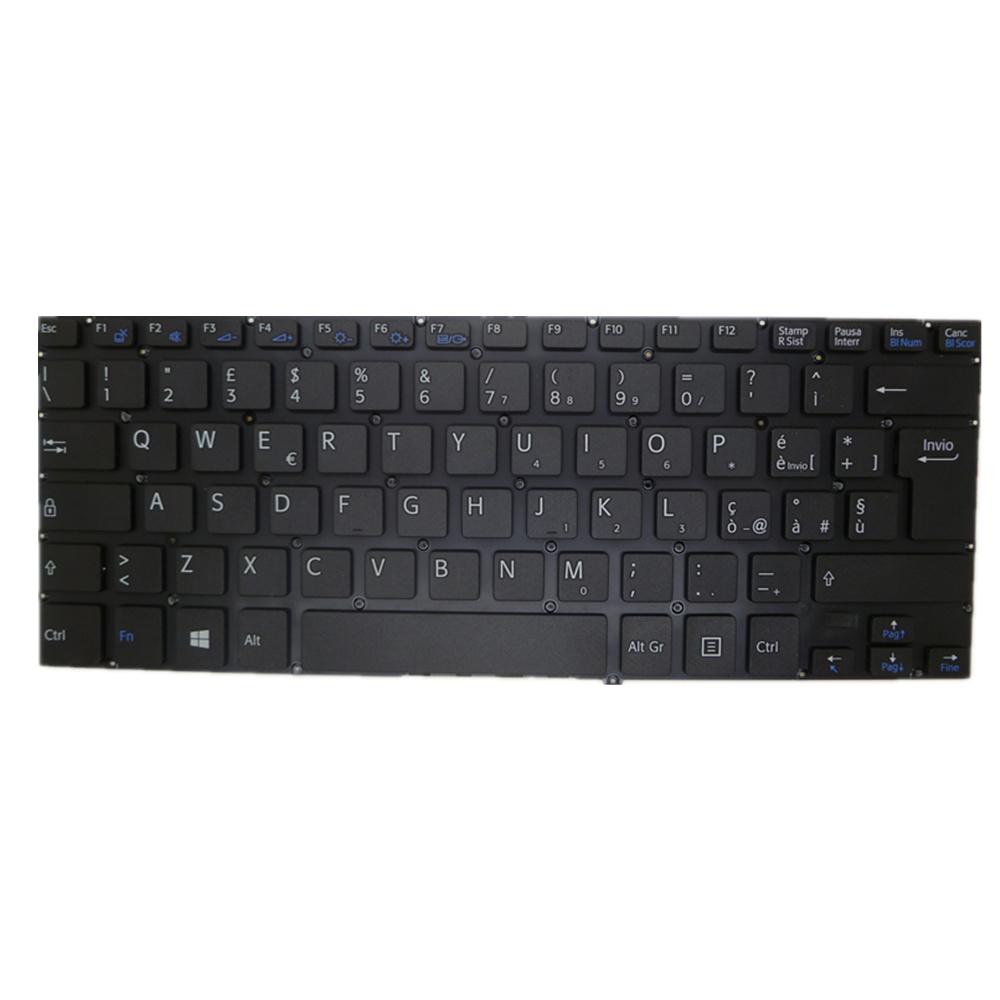 Laptop Keyboard For SONY SVT14 SVT14112CXS SVT14113CXS SVT14115CXS SVT14117CXS SVT141190X SVT1411BPXS SVT14122CXS SVT14122PXS SVT14124CXS SVT14125CXS SVT14126CXS SVT14127CXS SVT141290X SVT1412ACXS Colour Black IT Italian Edition