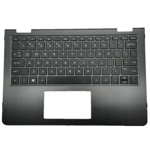 Laptop Upper Case Cover C Shell & Keyboard For HP Pavilion 14M-BA 14m-ba100 x360 Black 924117-001