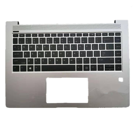 Laptop Upper Case Cover C Shell & Keyboard For HP ProBook 445R G6  Silver 