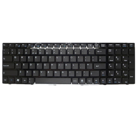 Laptop Keyboard For MSI WP65 Black UK United Kingdom Edition