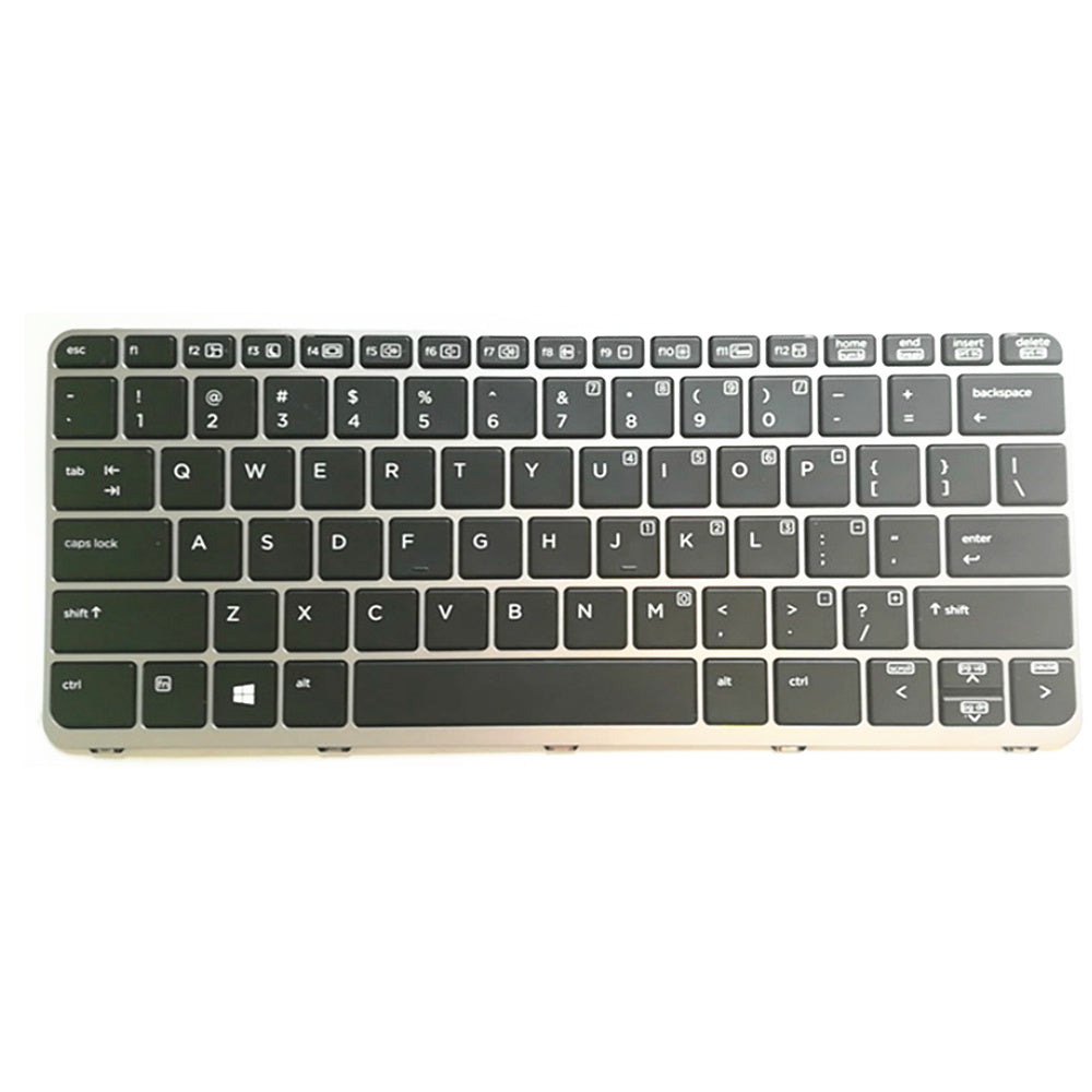 Laptop Keyboard For HP EliteBook Folio 1040 G2 Black With Silver Frame US United States Edition