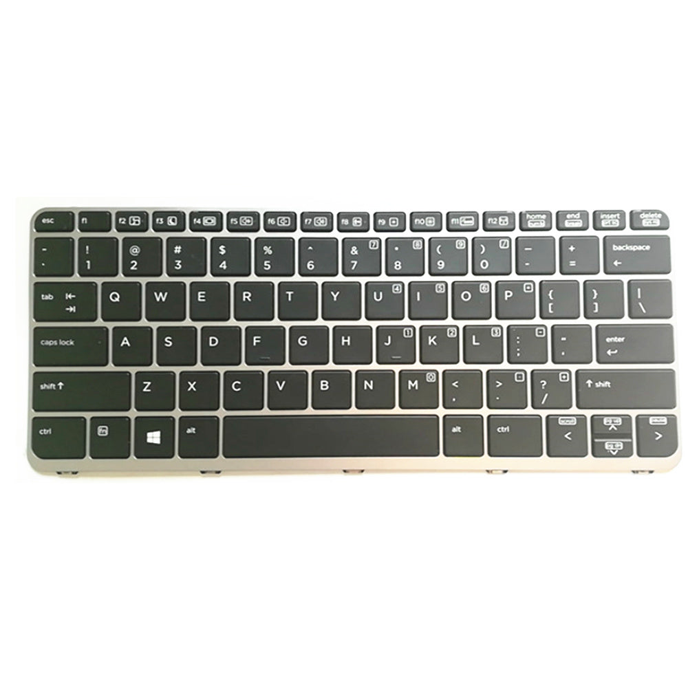 Laptop Keyboard For HP EliteBook 1050 G1  Black With Silver Frame US United States Edition