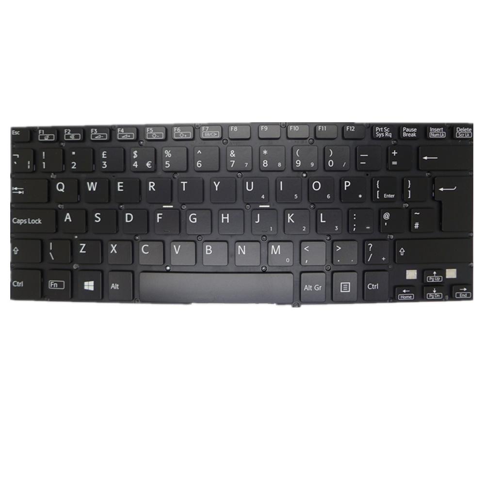 Laptop Keyboard For SONY SVD13 duo13 SVD1321APXB SVD1321APXR SVD1321BPXB SVD1321DCXW SVD13223CXB SVD13223CXW SVD13223CYB SVD13225CLB SVD13225CLW SVD13225PXB SVD1323BPXB Colour Black UK United Kingdom Edition